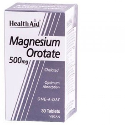 HEALTH AID Magnesium Orotate 500mg 30 Ταμπλέτες